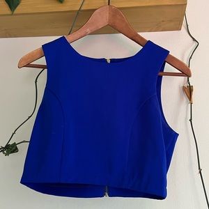 Leith Bright Blue Crop Top, XS